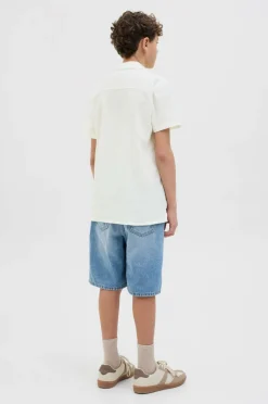 Jack & Jones Junior Skjorte jorLuke Crinkle Shirt SS Jnr^Børn Skjorter