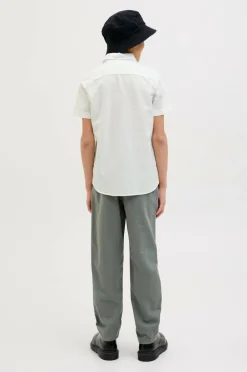 Junior Skjorte jjBreeze Linen Blend Shirt SS SN Jnr Børn Skjorter
