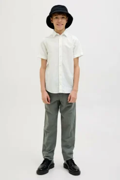 Junior Skjorte jjBreeze Linen Blend Shirt SS SN Jnr Børn Skjorter