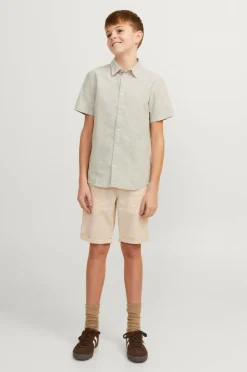 Jack & Jones Junior Skjorte jjeLinen Blend Shirt SS SN Jnr^Børn Skjorter