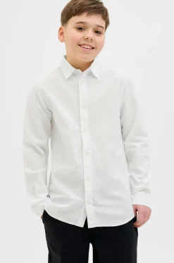 Discount Junior Skjorte jjeBreeze Linen Blend Shirt LS SN J Børn Skjorter