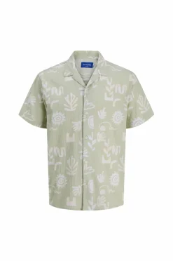 New Junior Skjorte jorLuke Crinkle Aop Shirt SS Jnr Børn Skjorter