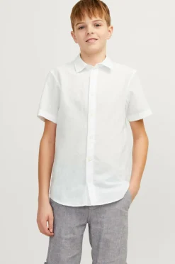 Jack & Jones Junior Skjorte jjeLinen Blend Shirt SS SN Jnr^Børn Skjorter