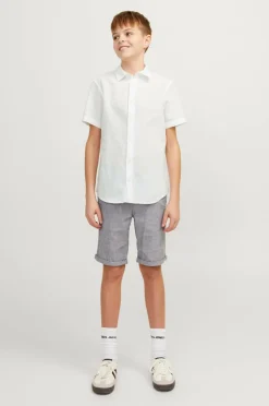 Jack & Jones Junior Skjorte jjeLinen Blend Shirt SS SN Jnr^Børn Skjorter