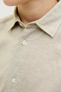 Online Junior Skjorte jjBreeze Linen Blend Shirt SS SN Jnr Børn Skjorter
