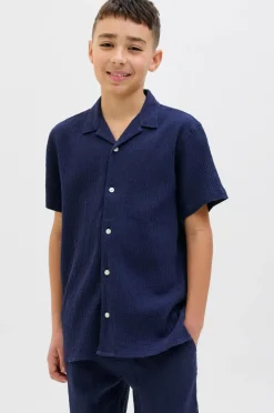 Jack & Jones Junior Skjorte jorLuke Crinkle Shirt SS Jnr^Børn Skjorter