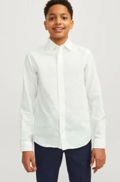 Jack & Jones Junior Skjorte jjeLinen Blend Shirt LS SN Jnr^Børn Skjorter