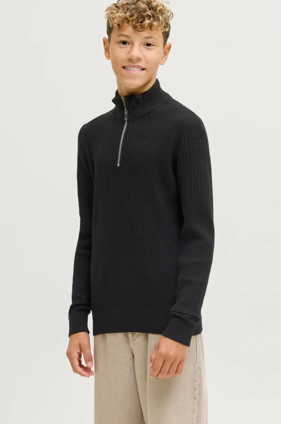 Jack & Jones Junior Turtleneck trøje jprBlubarkley Knit Half Zip Jnr^Børn Trøjer & Cardigans
