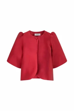 Joelle Bolero-bluse i satin^Dame Skjorter & Bluser