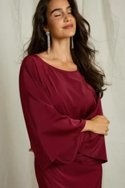 Joelle Maxi kjole i satin^Dame Kjoler