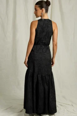 New Maxi kjole med aftagelig rose Dame Kjoler