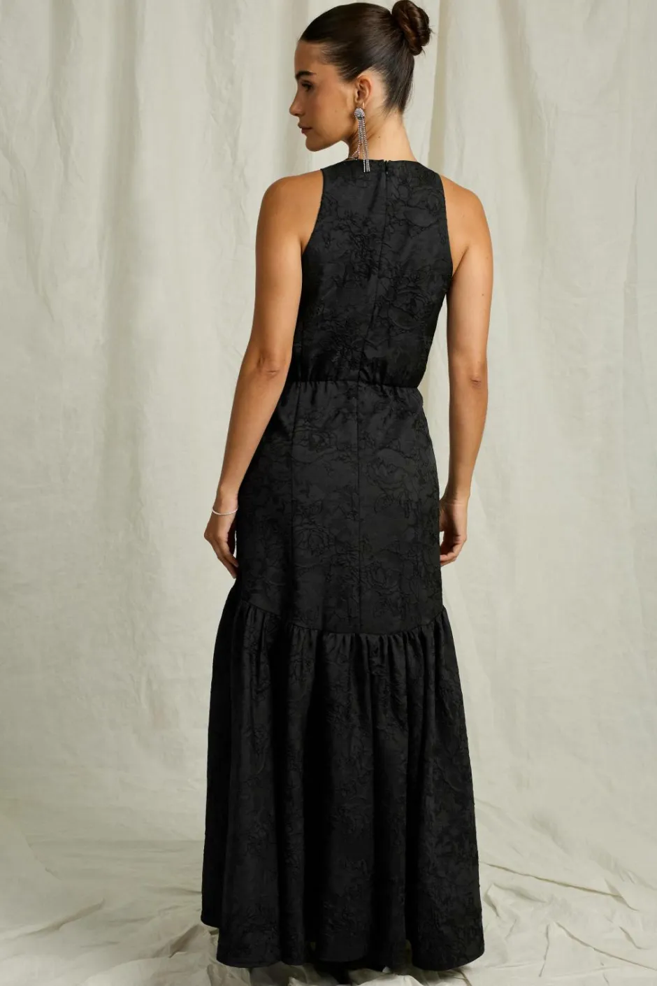 New Maxi kjole med aftagelig rose Dame Kjoler