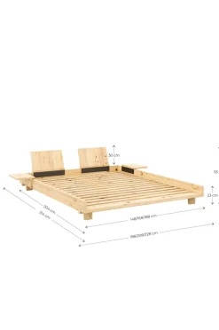 Outlet Social Bed W. 2 Pcs Back Rests And 2 Pcs Side Tables Senge & Madrasser