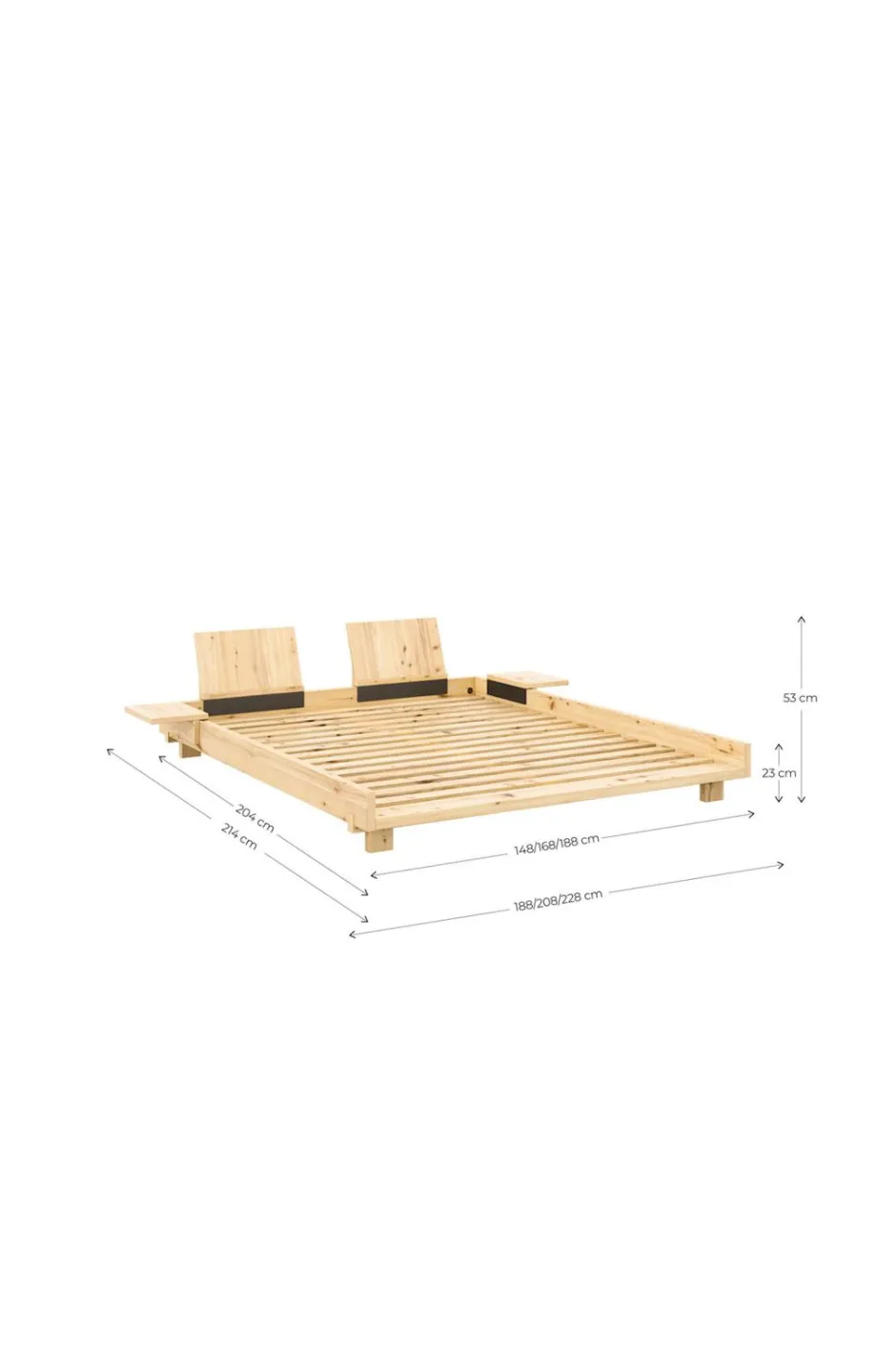 Karup Design Social Bed W. 2 Pcs Back Rests And 2 Pcs Side Tables^ Senge & Madrasser