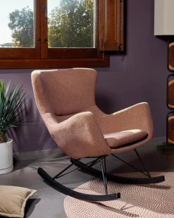 Kave Home Gulvtæppe Rodhe Ø 150 cm^ Udendørstæpper