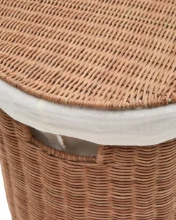 Kave Home Indali sæt med 2 rattan-kurve, Ø 50 cm / Ø 55 cm^ Kurve
