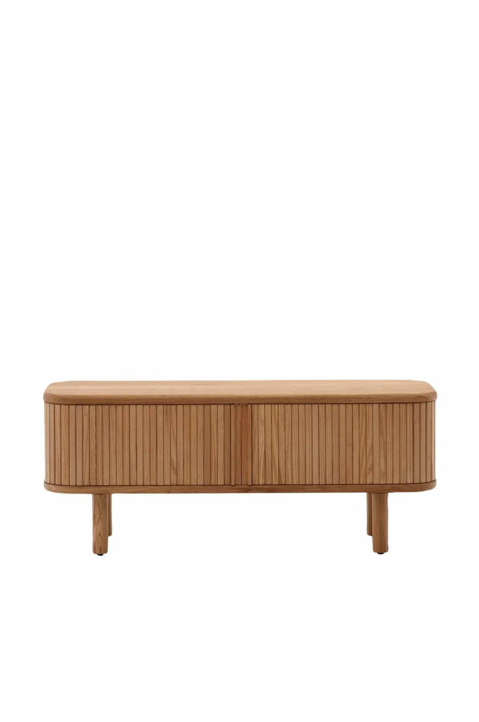 Kave Home Mailen tv-bord med 2 døre i askefinér med mørk finish 120 x 50 cm^ Tv-Bænke