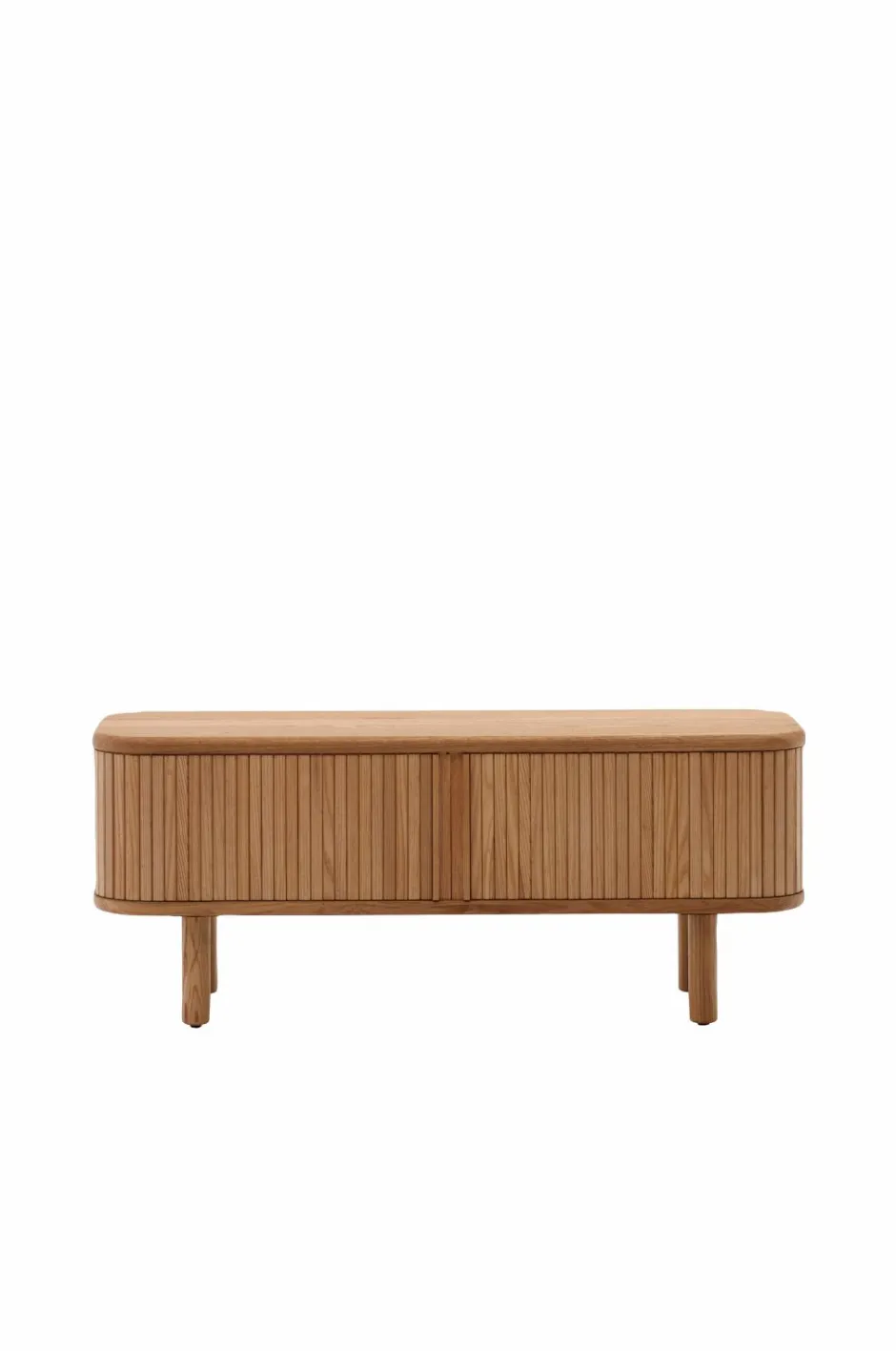 Kave Home Mailen tv-bord med 2 døre i askefinér med mørk finish 120 x 50 cm^ Tv-Bænke