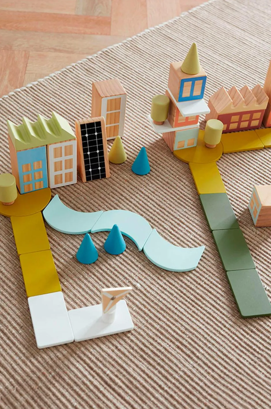 Kids Concept Klodser Aiden City^Børn Rolleleg