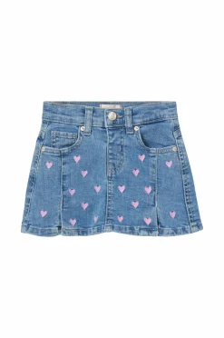 KIDS ONLY Cowboynederdel kmgHoxton Heart Embroidery Dnm Skirt^Børn Nederdele