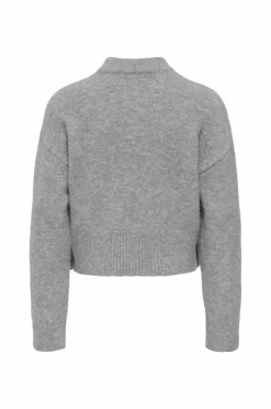 New Pullover KogRene Life LS Button O-neck CP KN Børn Trøjer & Cardigans