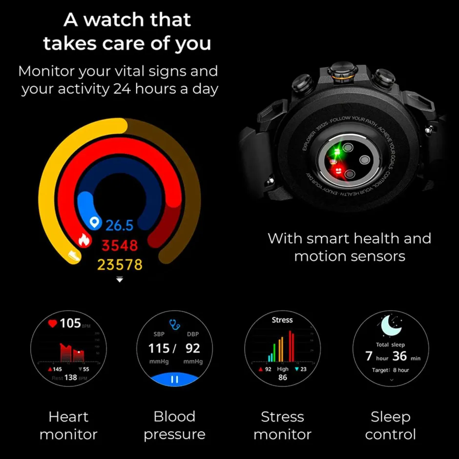 Smartwatch Explorer GPS Dame Ure|Træningsredskaber & Udstyr