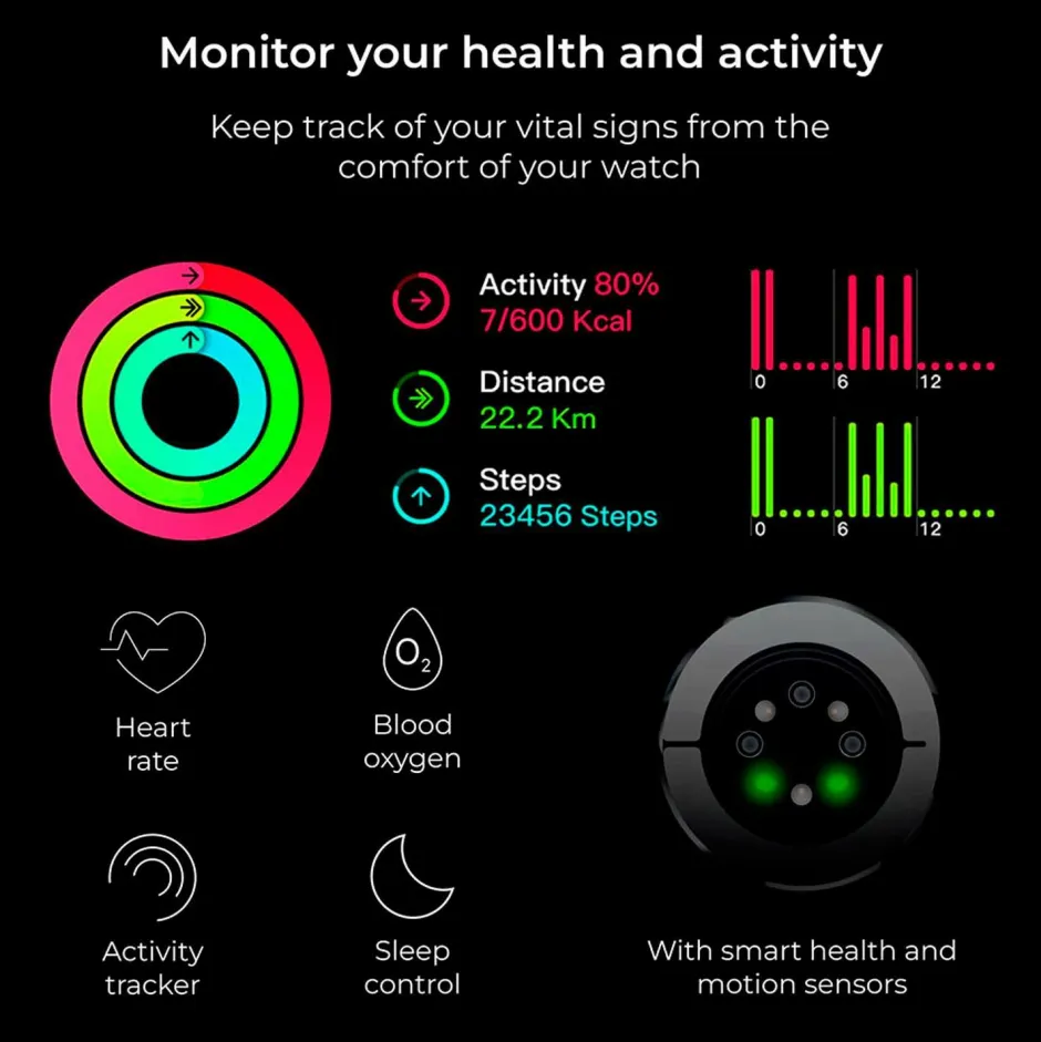 KSIX Smartwatch Olympo^Dame Ure|Træningsredskaber & Udstyr