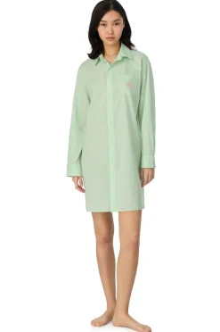 Lauren Ralph Lauren Pyjamasskjorte Lrl L/S Roll Tab His Sleepshirt^Dame Nattøj