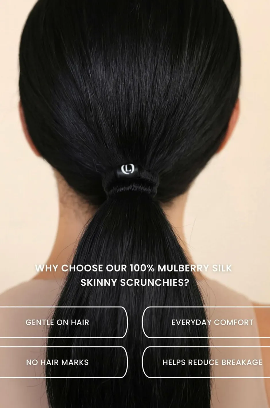 Sale Mulberry Silk Skinny Scrunchies Dame Håraccessories|Håraccessories