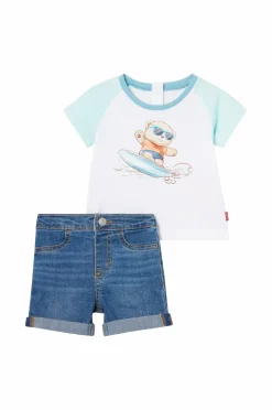 Levi's Sæt Lvb Surfing Bear Tee & Short^Børn Toppe & T-Shirts
