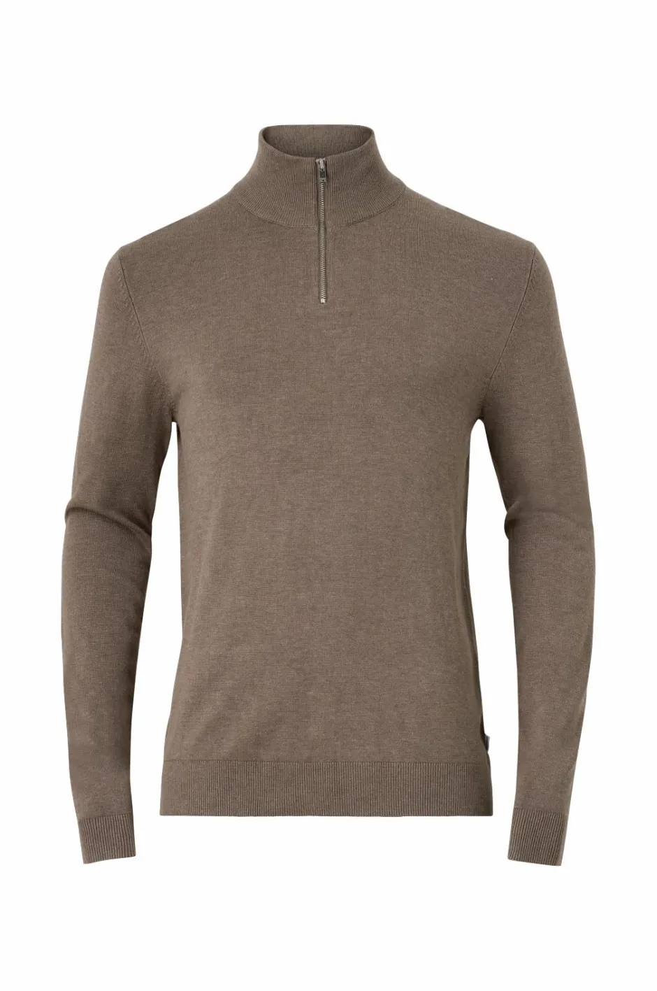 Lindbergh Trøje Half Zip Melange Knit^ Trøjer