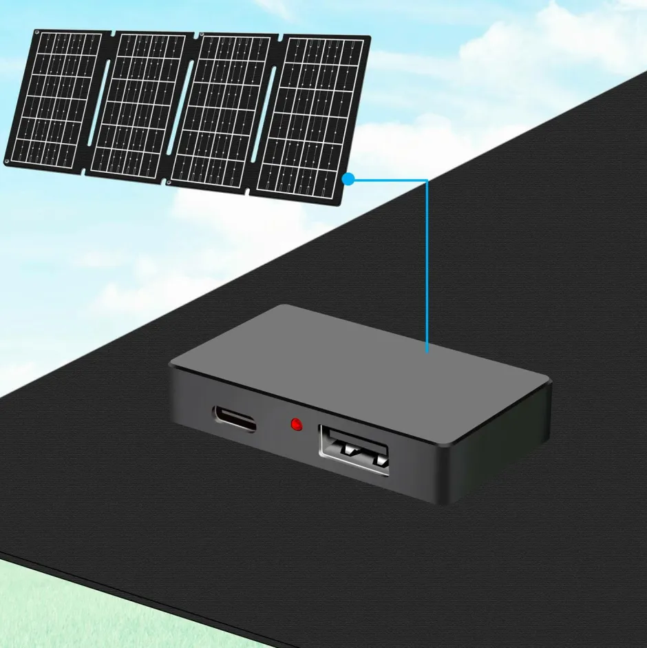 LogiLink Foldbart solcellepanel 1x USB-C, 1 x USB-A 15w^ Mobiltelefoner, Tablets & Tilbehør