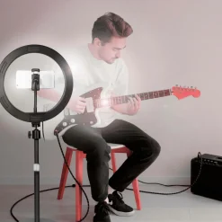 New Ring Light for Smartphone Ø 25 cm med bordstativ Mobiltelefoner, Tablets & Tilbehør