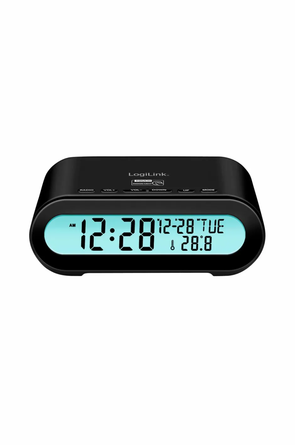 LogiLink Urradio med temperatur/luftfugtighed - USB-C/batteristrøm^ Tv, Lyd & Det Smarte Hjem