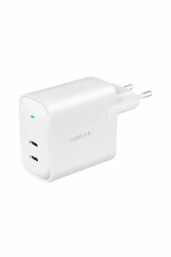 LogiLink USB-oplader 2 x USB-C PD 40W^ Mobiltelefoner, Tablets & Tilbehør
