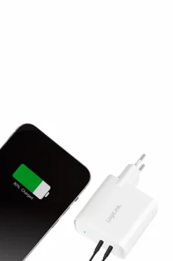 LogiLink USB-oplader 2 x USB-C PD 40W^ Mobiltelefoner, Tablets & Tilbehør