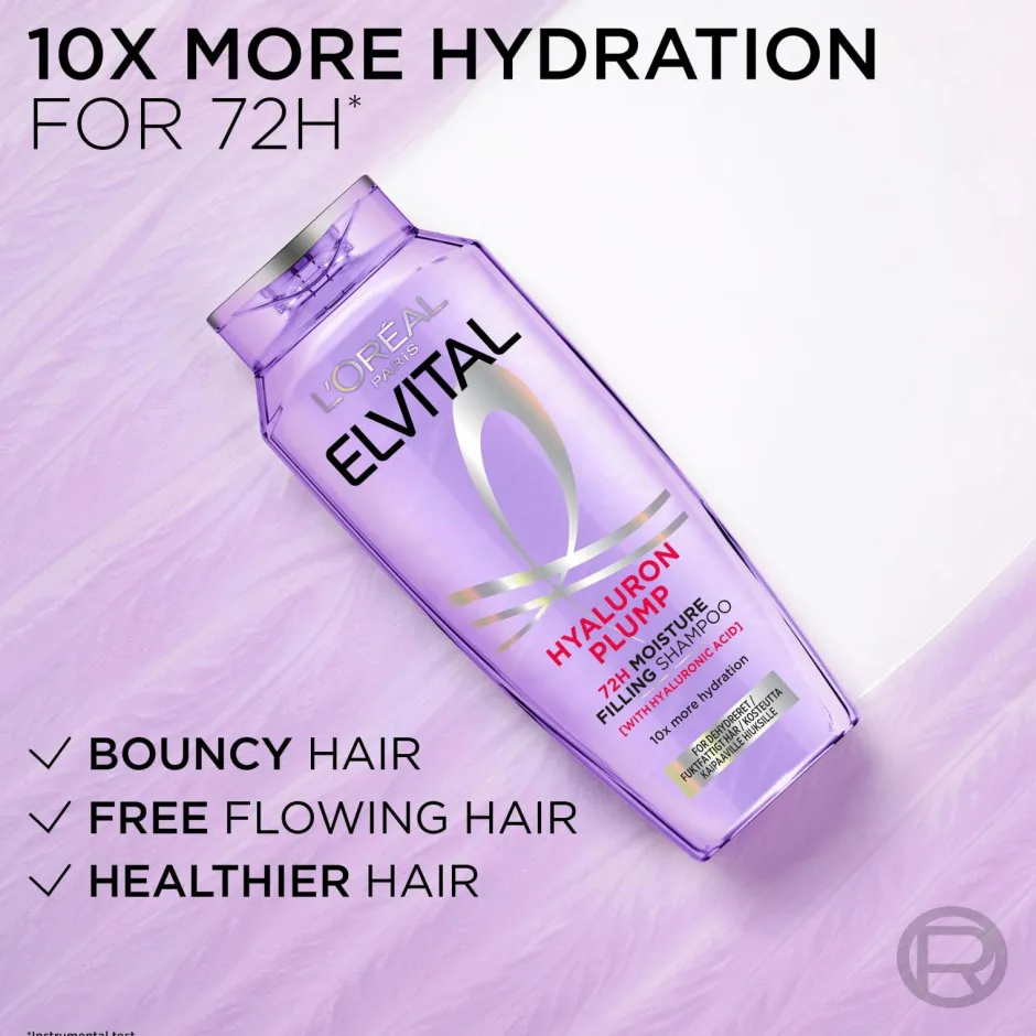 L'Oréal Paris Elvital Hyaluron Plump Shampoo For Dehydrated Hair^ Hårpleje
