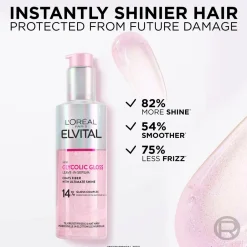 Discount Elvital Glycolic Gloss Leave-In Serum For Dull Hair 150 Ml Hårpleje