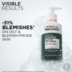 Men Expert Derma Control Purifying Gel Cleanser For Sensitive Skin 260 Ml Ansigtspleje|Ansigtspleje