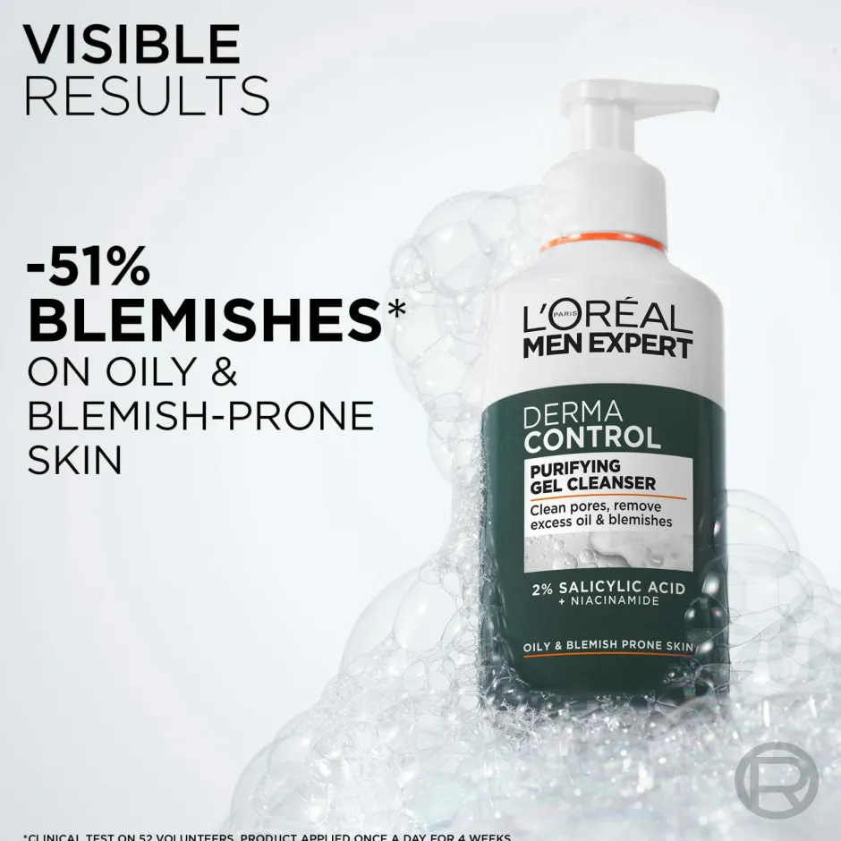 Men Expert Derma Control Purifying Gel Cleanser For Sensitive Skin 260 Ml Ansigtspleje|Ansigtspleje