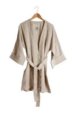 Lovely Linen Kimono Lovely i vasket hør^Dame Loungewear & Homewear
