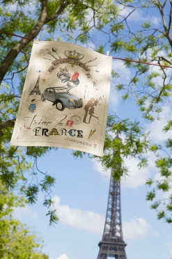 Maison Vivaraise Køkkenhåndklæde France Panorama 48 X 72^ Køkkentekstiler