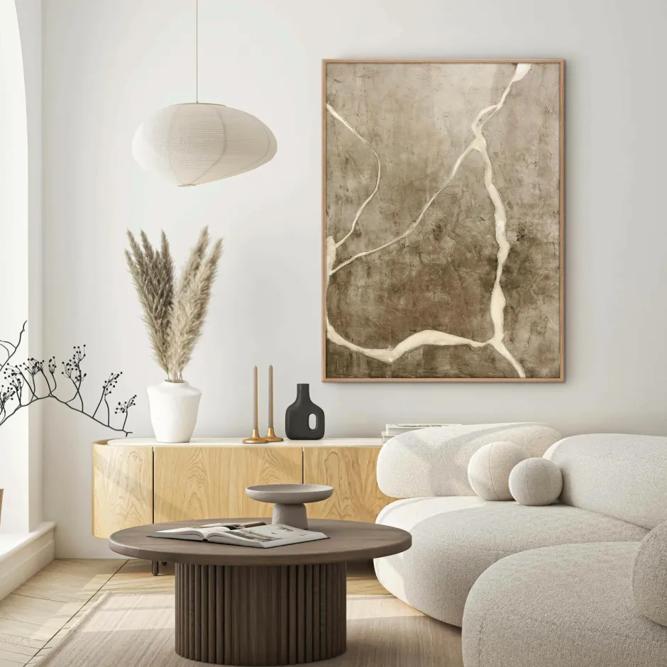Malerifabrikken Design Painting / Vibranium / 90x120 Cm / Egetræsramme^ Posters & Billeder