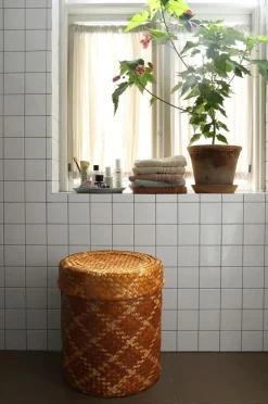 Mimou Bliss Check Kurv med låg L^ Badeværelsestilbehør|Kurve