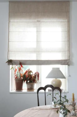 Mimou Liftgardin Ellie halvlærred 220 cm høj^ Foldegardiner