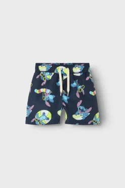 Outlet Badebukser nmmMic Stitch Long Swimshorts Wdi Børn Badetøj