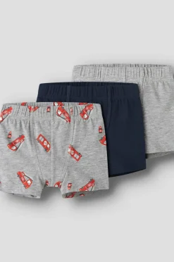 Boksershorts nmmTights Grey Firetruck 3-pak Børn Undertøj