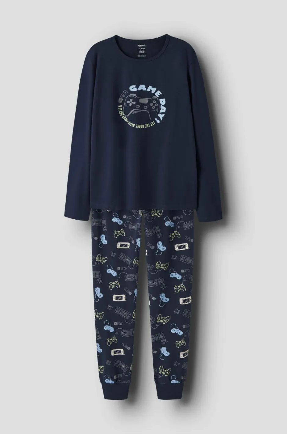 Pyjamassæt nkmNightset Navy Gamer Børn Nattøj & Homewear