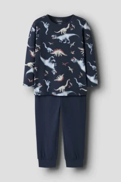 Name it Pyjamassæt nmmNightset Navy Dino^Børn Nattøj & Homewear