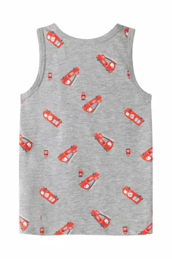 Clearance Tanktop nmmTank Grey Firetruck 2-pak Børn Toppe & T-Shirts